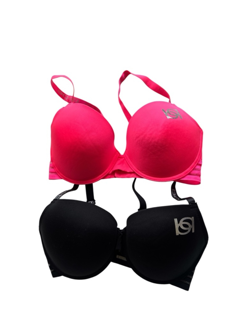 Bebe 2-Pack Push-Up Bras pink black size 36DD